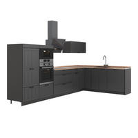 KUHINJA U OBLIKU SLOVA L Fame-Line, Tamnosiva/Antracit, 347 x 207 cm, RP Hrast - tamno siva/antracit, drvni materijal (347/153.6/60cm) - Vicco