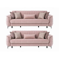 SITZGARNITUR Osorno, Beige Stellvariante 3+3 - Beige, Holzwerkstoff/Kunststoff (240/80/100cm)