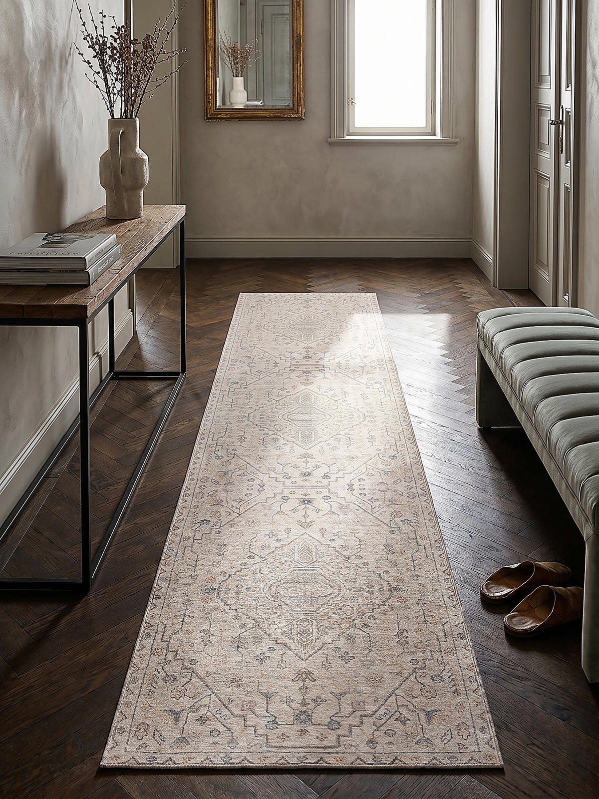 TEPPICHLÄUFER HURST 60/230 cm - Beige, Textil (230/60cm) - KADIMA DESIGN