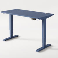 SCHREIBTISCH Elektrisch Höhenverstellbarer HomePro 140x70cm Blau/Blau mit Memory-Funktion, Anti-Kollisions Technologie - Blau, Holzwerkstoff (70/140/62cm) - Desktronic