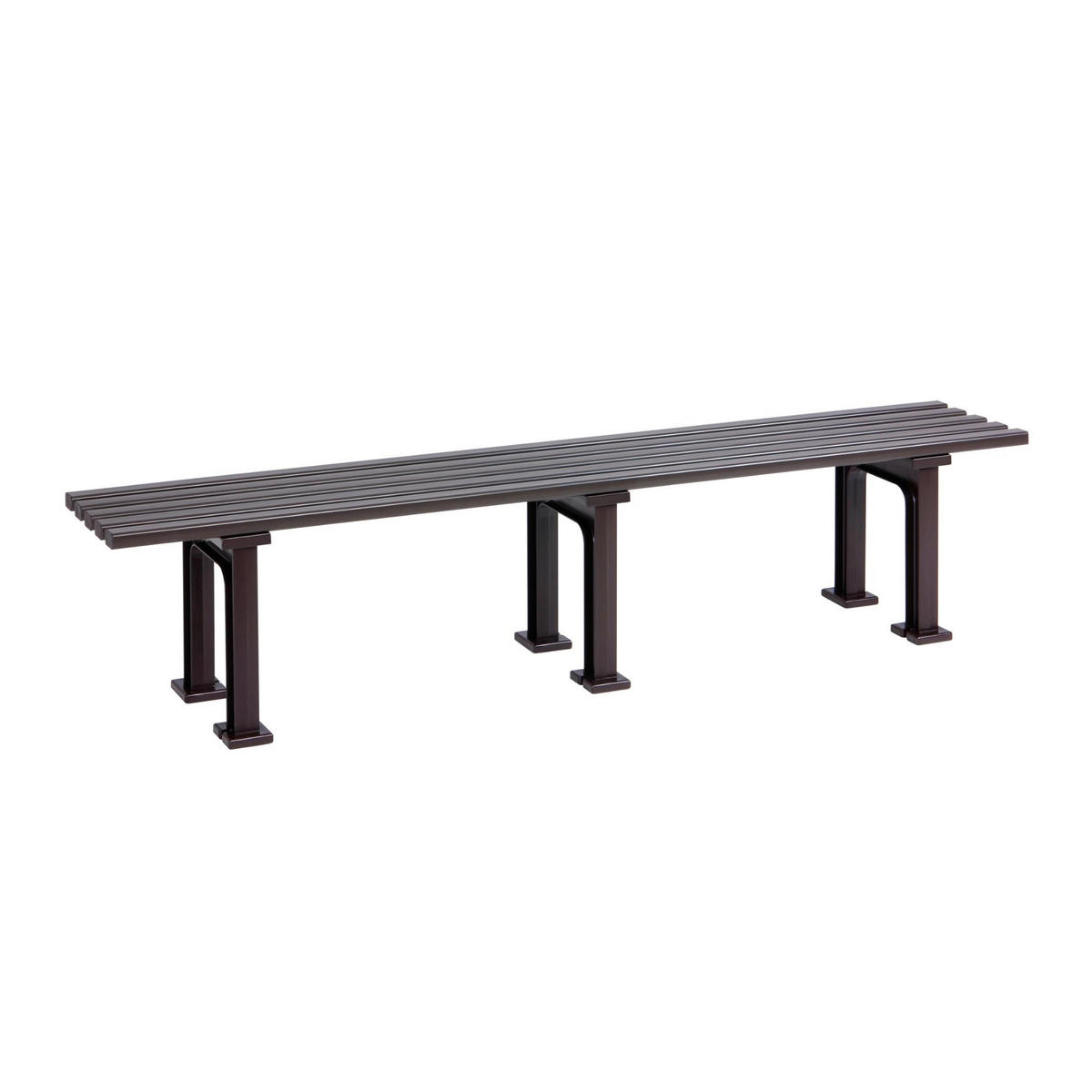 GARTENBANK Kuba 4 Sitzer Braun 42 x 200 x 37 cm Witterungskunststoff & UV Beständiger Kunststoff - Braun, Kunststoff (200/42/37cm) - PROREGAL