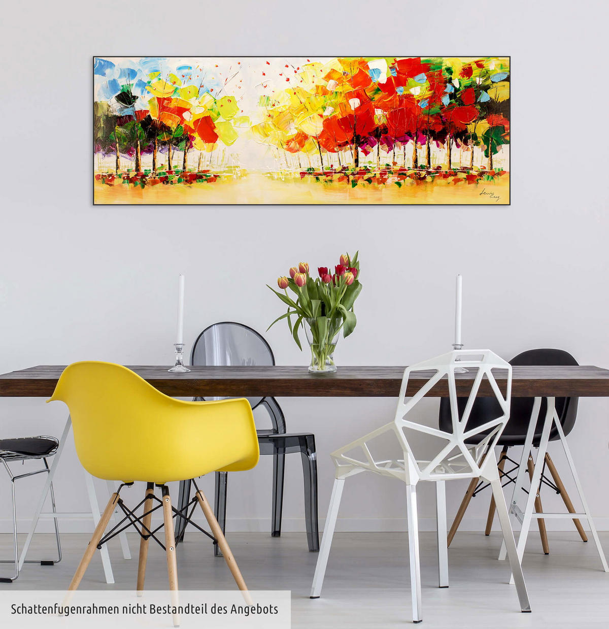 ÖLGEMÄLDE 150/50 cm - Multicolor, Holz/Textil (1.96/50cm) - KUNSTLOFT