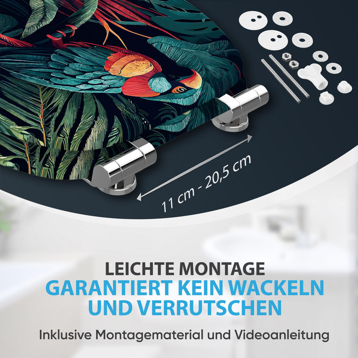 WC Sitz mit Absenkautomatik Exotic - Multicolor, Holzwerkstoff (38/6/47cm) - Sanilo