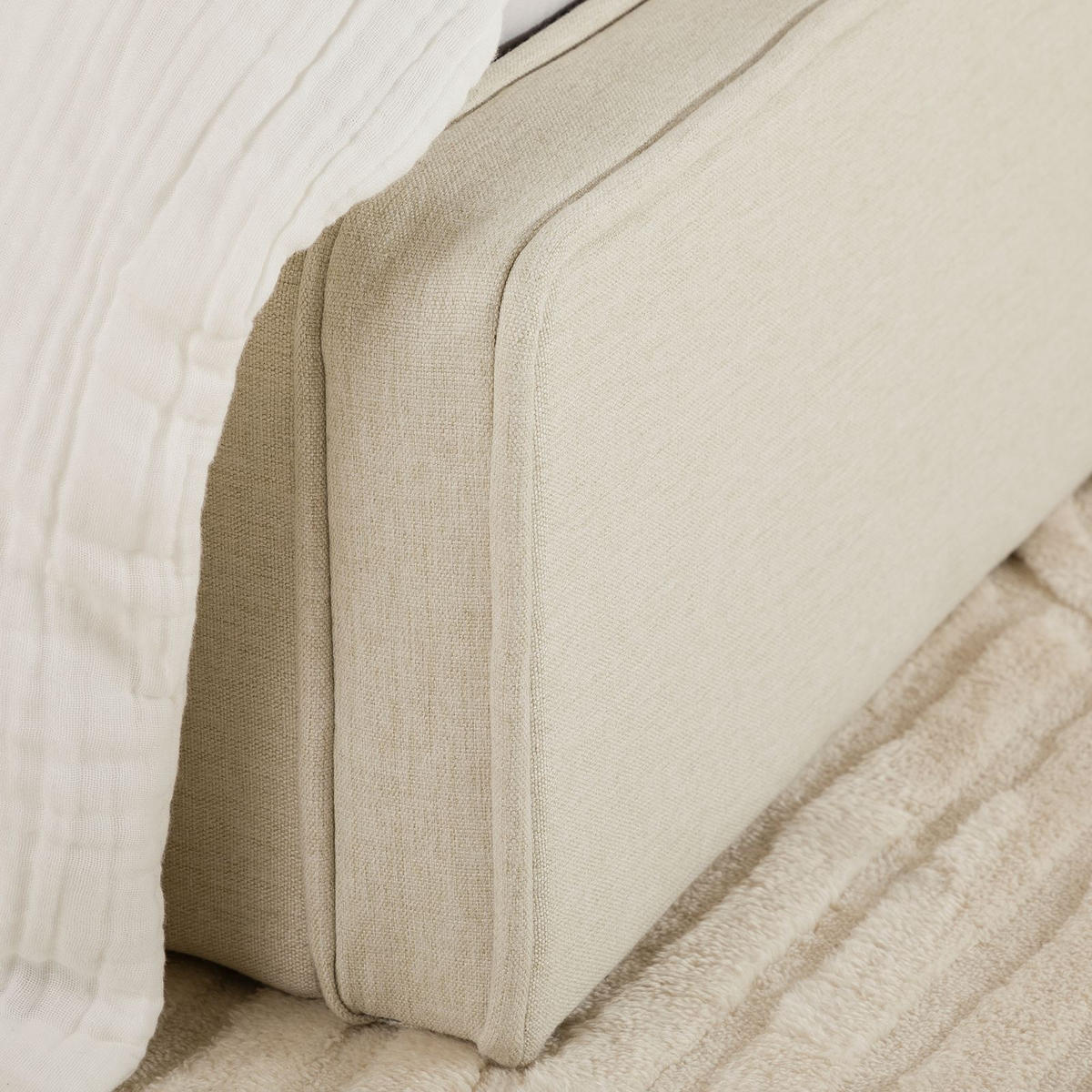 POLSTERBETT MARINI 90X200 CM - Creme, Textil (90/200cm) - IDIMEX