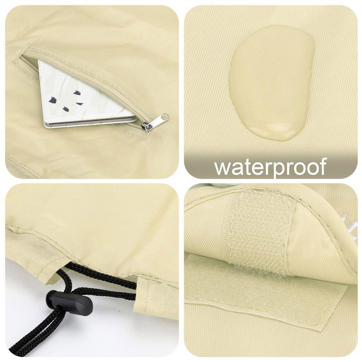 KOSMETIKTASCHE mit Reißverschlussfächern - Beige, Kunststoff (54/62cm) - Intirilife