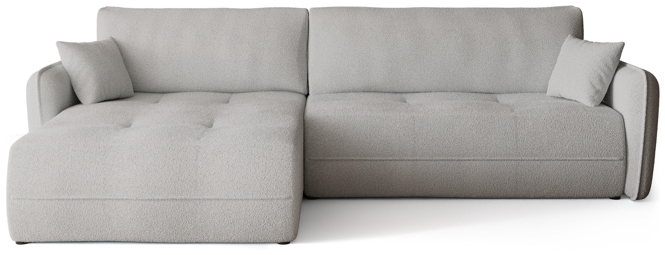 ECKSOFA CLAUDIO mit Schlaffunktion Grau - Grau, Textil (263/150cm) - Bromarkt