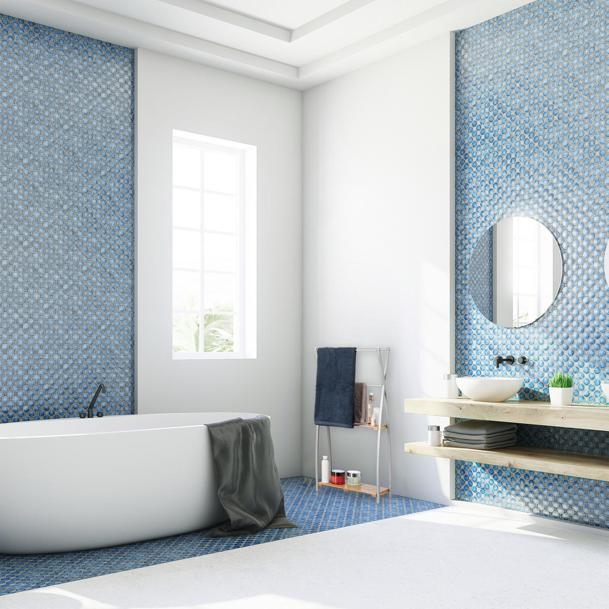 HANDTUCHHALTER - Silberfarben, Holz/Metall (46/93/20cm) - Relaxdays