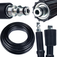 SCHLAUCH M22-QC Hochdruck, 15 m, 200 bar, 60 °C, Nylonmantel, Schnellkupplung M22 - Multicolor, Kunststoff/Metall (28/8/28cm)