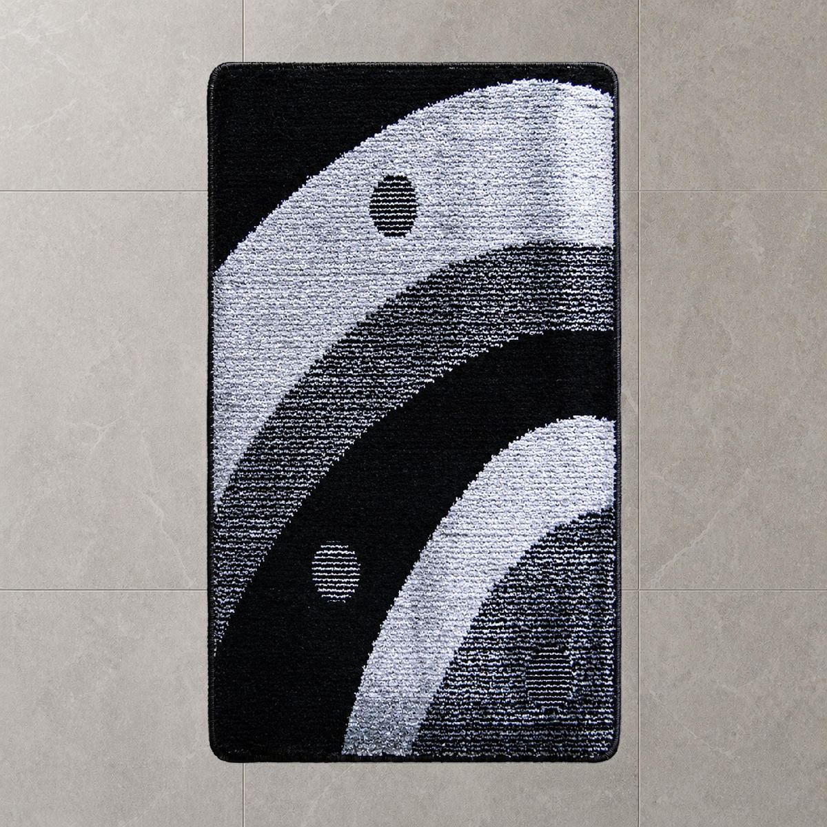 BADEMATTE 80/200cm SCHWARZ - Schwarz, Textil (80/200cm) - ROLFNERS