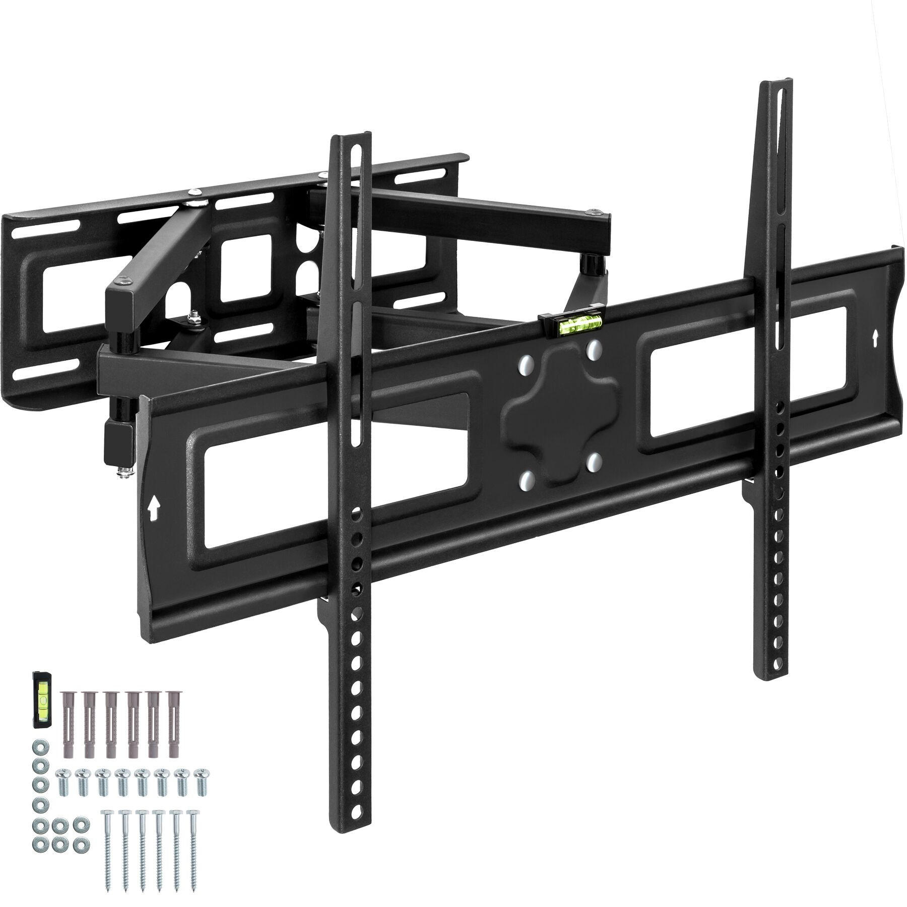 TV-WANDHALTERUNG, bis 120 kg, schwarz - Schwarz, Metall (65/40/52cm) - tectake