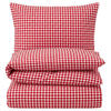 SEERSUCKER-BETTWÄSCHE 135x200 Kariert Sommer Bettbezug Bügelfrei aus 100% Baumwolle, Bettbezüge Karo Muster Rot - Rot, Textil (135/200cm) - Carpe Sonno