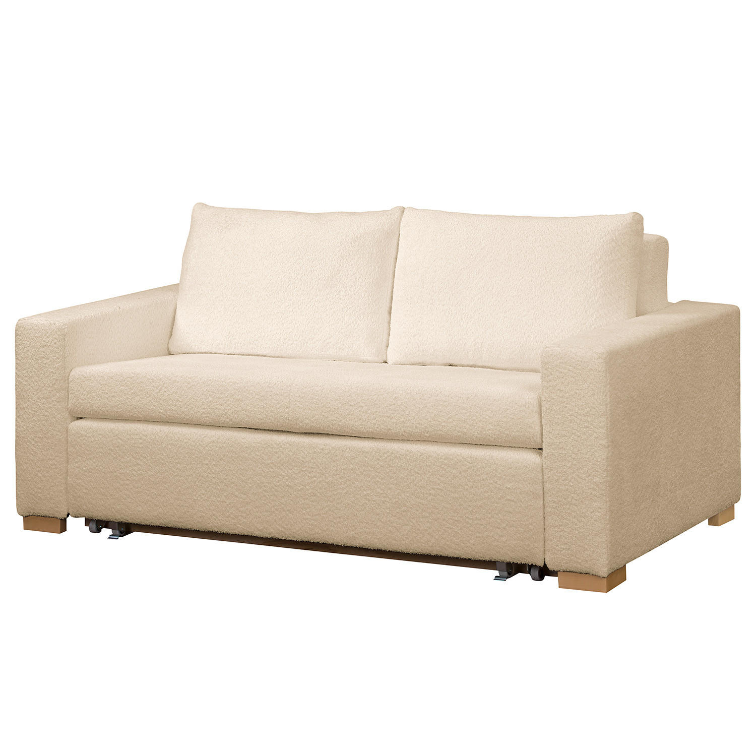 SCHLAFSOFA - Beige/Buchefarben, Holz/Buchenholz (193/90/90cm) - home24