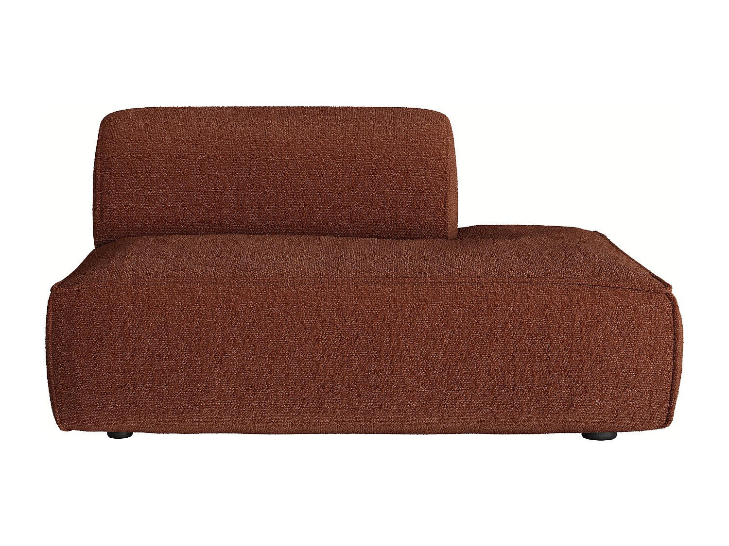 RECAMIERE ohne Schlaffunktion - 1 Person - stoff - terracotta Camilio - Terracotta, Textil (130/74/97cm) - Vente-Unique