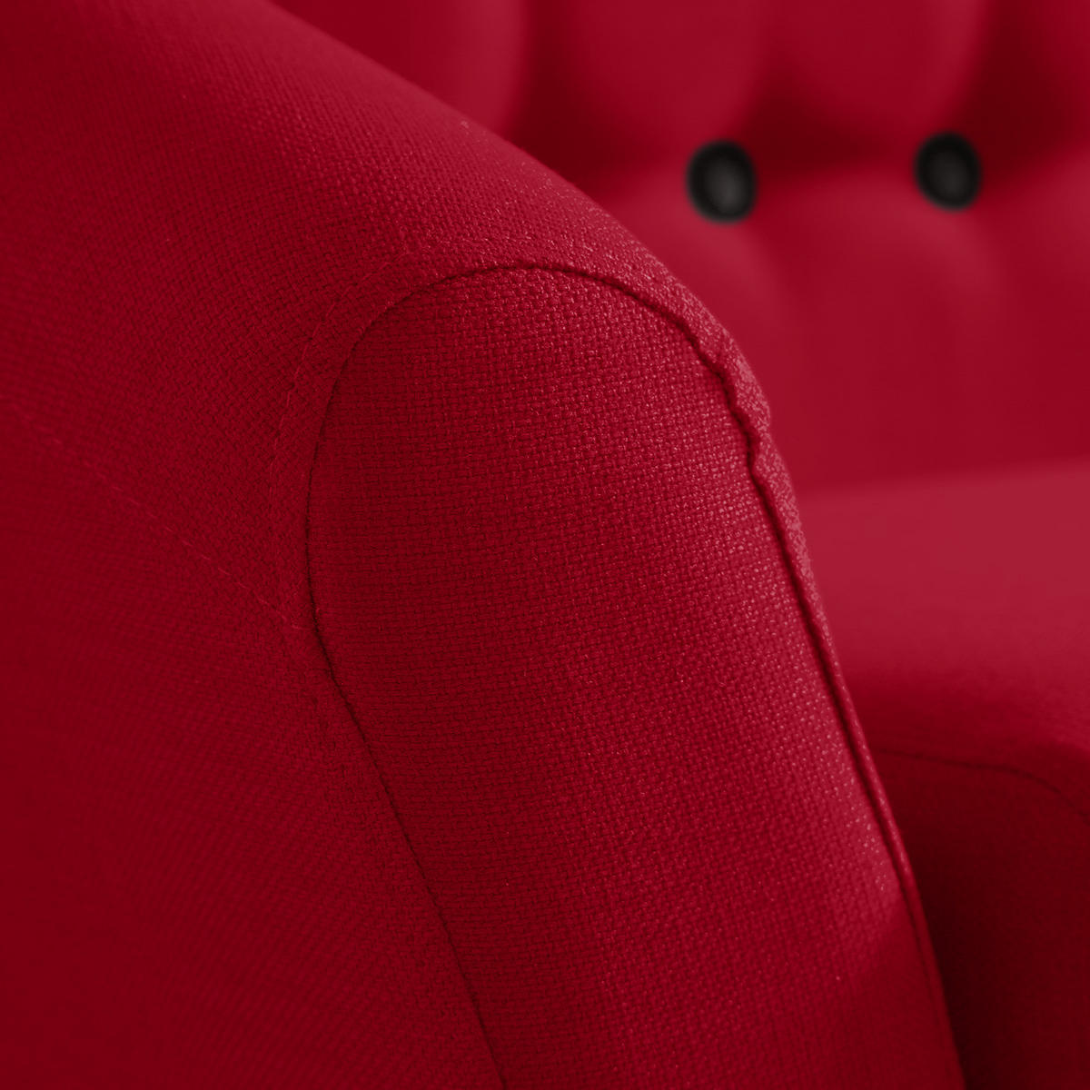 2-SITZER SOFA - Webstoff - Rot, Textil (148/76/67cm) - home24