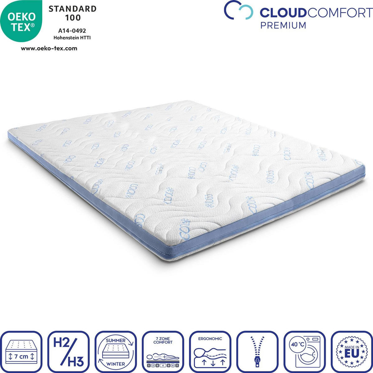 TOPPER Cool 200x200 cm - Weiß, Textil (200/200cm) - CloudComfort