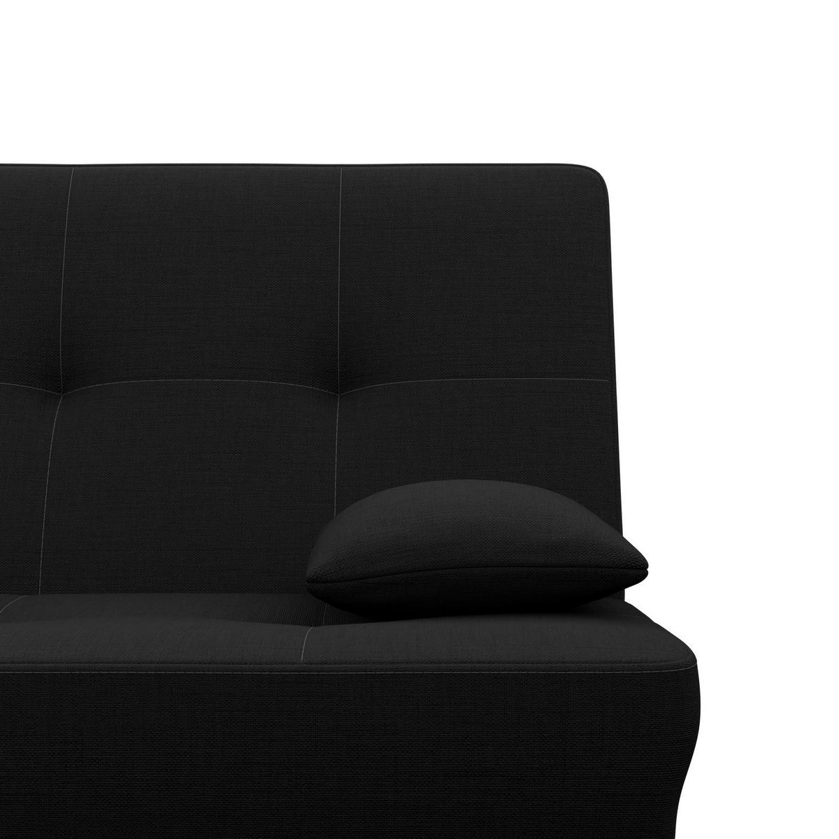 SOFA 3-SITZER MIT SCHLAFFUNKTION AVENTO Schwarz - Schwarz, Textil (93/96/200cm) - Mebligo
