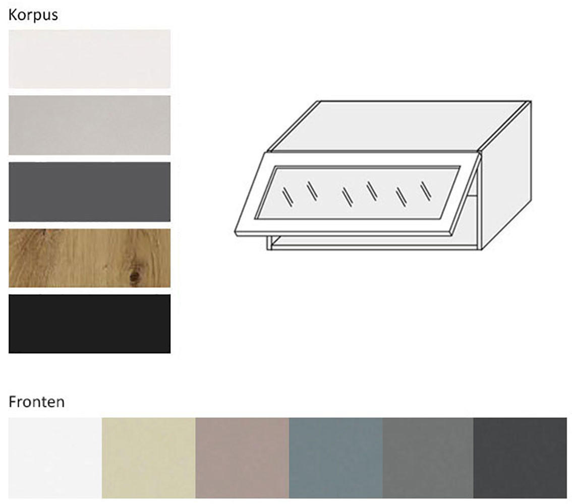 KLAPPHÄNGESCHRANK Kvantum W4BS/80 Dust Grey Matt / Grau Matt 80 / 32,5 / 36cm - Grau, Holz/Holzwerkstoff (80/36/32.5cm) - Feldmann-Wohnen
