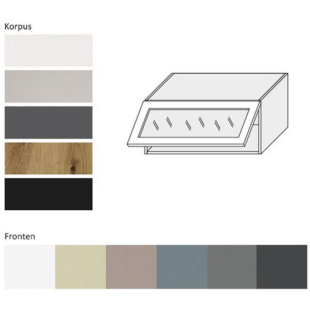 Thumbnail - Feldmann-Wohnen Klapphängeschrank, Weiß, Grau, Holz, 1 Fächer, Rechteckig, 80x36x32.5 cm, Küchen, Küchenmöbel, Küchensch...