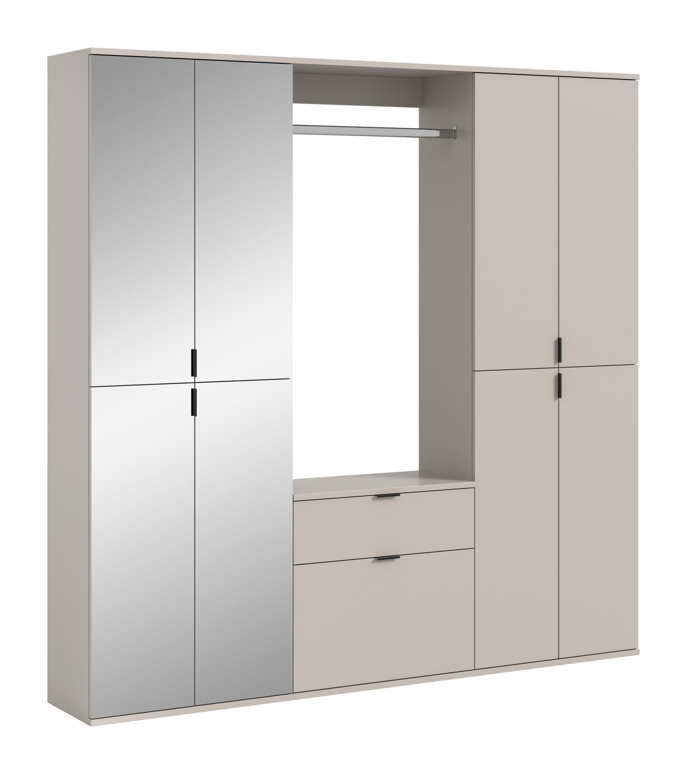GARDEROBEN-SET PROJEKT X 3-tlg. (B/H/T: ca. 183/193/34 cm) in Kaschmir/Kaschmir - Kaschmir, Holzwerkstoff (183/193/34cm)