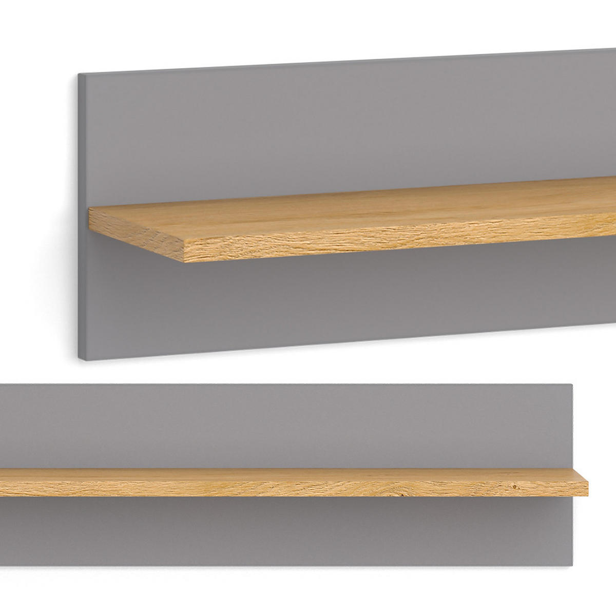 POLICE NA DĚTSKÝ POKOJ Malia Šedá - šedá, kompozitní dřevo (70/20/18.4cm) - VitaliSpa