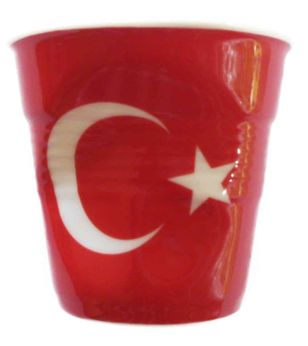 KNICKBECHER Espresso 0,08l Flagge Türkei - Multicolor, Keramik (0.08L) - Revol Porcelaine France