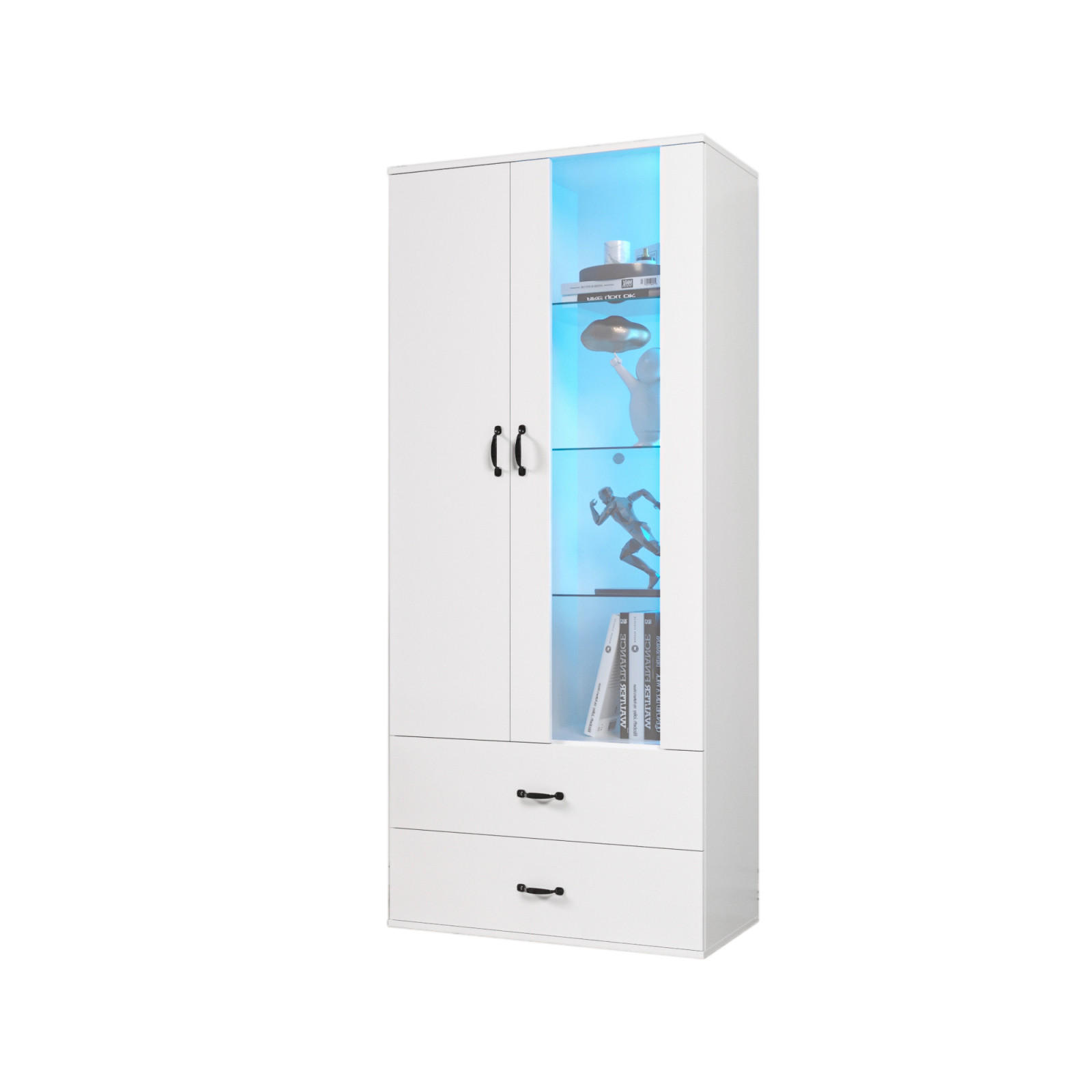 XXXLutz Vitrine Weiß 59x182x35 cm