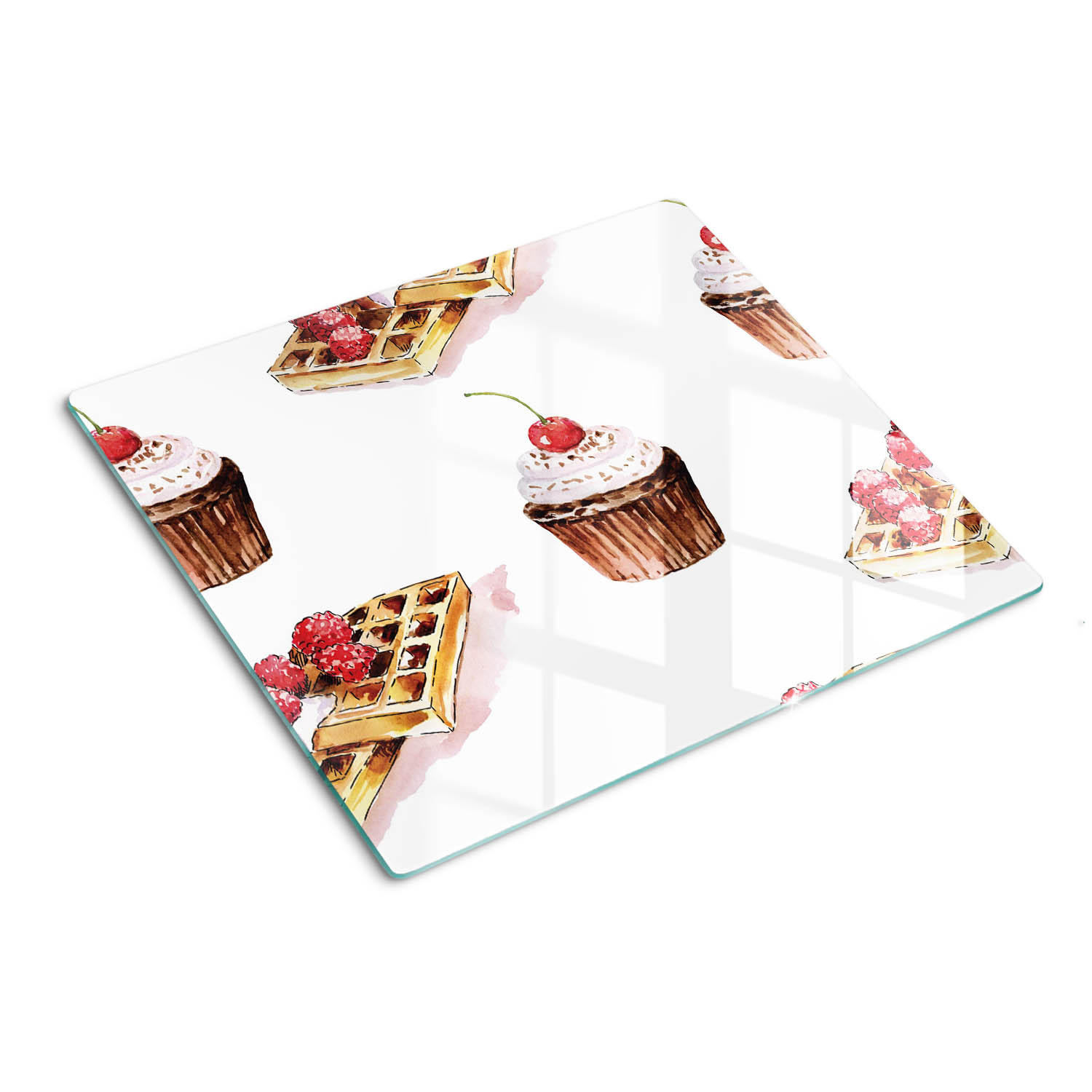 GLASPLATTE 60x52 cm Nachtisch - Rot, Glas (60/0.4/52cm) - TULUP