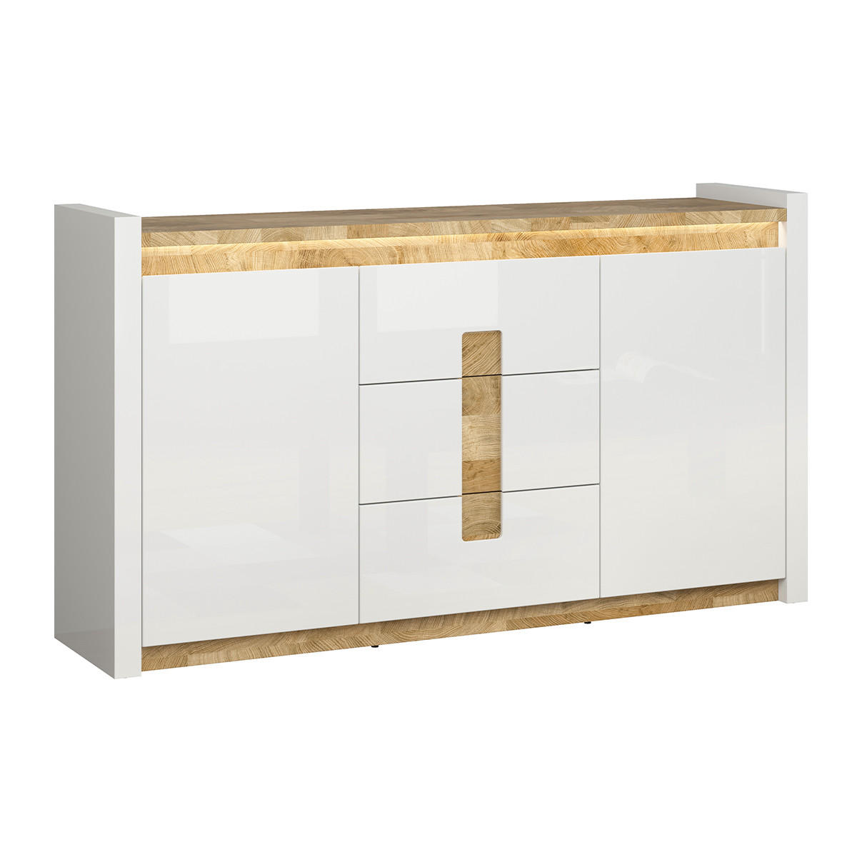 SIDEBOARD Helios Weiß und Holz - Weiß, Holzwerkstoff (172/96.5/41cm) - Petits-meubles