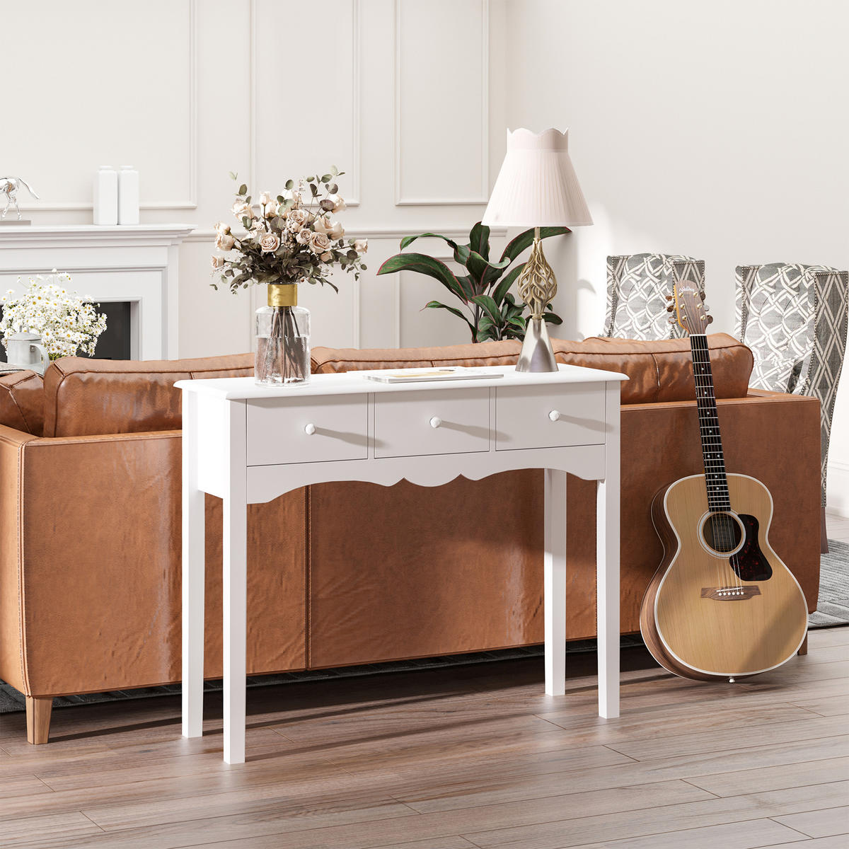 KONSOLENTISCH Weiß MDF 1 Stück - Weiß, Kunststoff (100/32/85cm) - GiPP