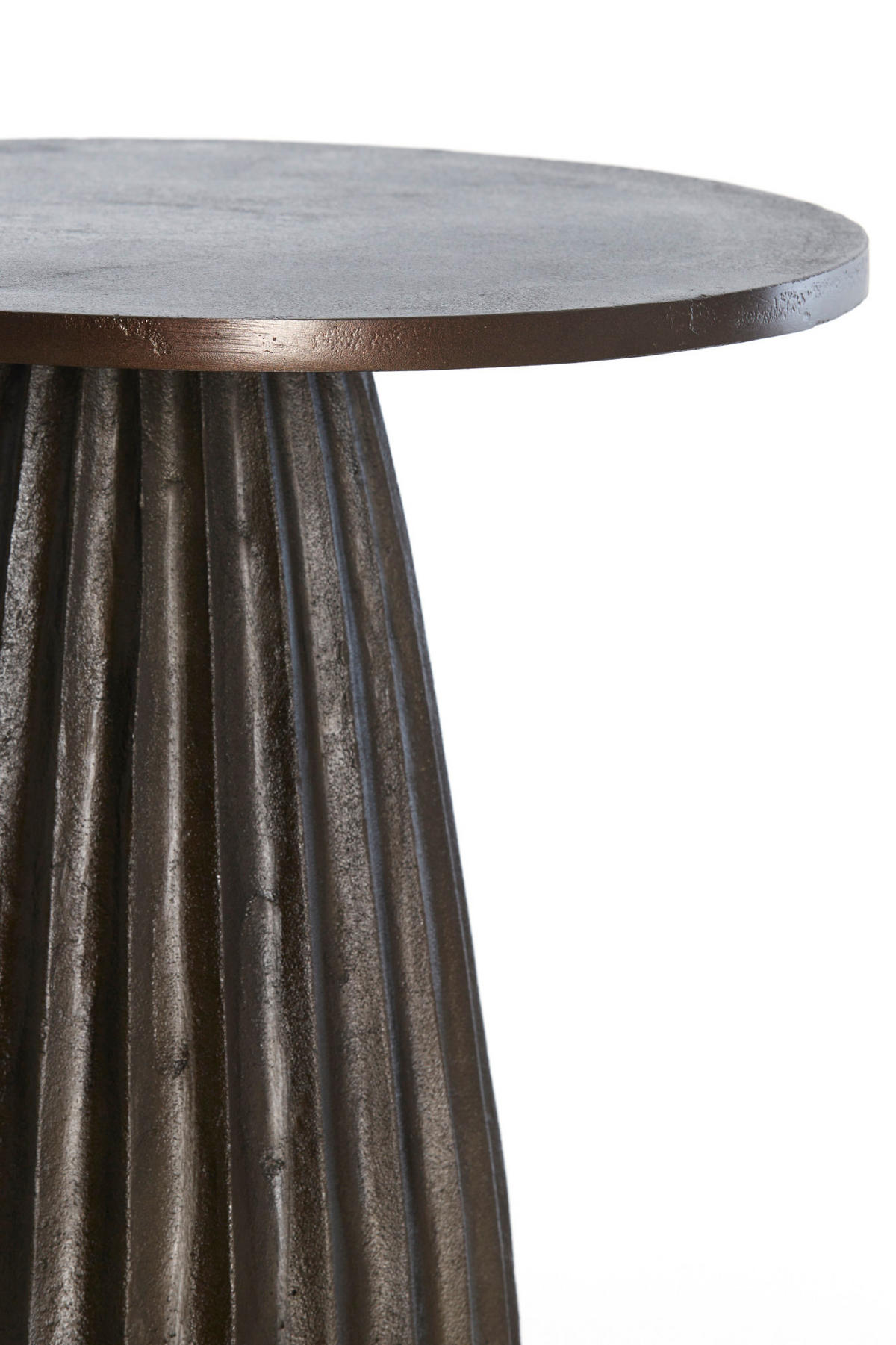 BEISTELLTISCH Veglia Braun Ø40/51 cm - Dunkelbraun, Metall (40/40/51cm) - Light & Living