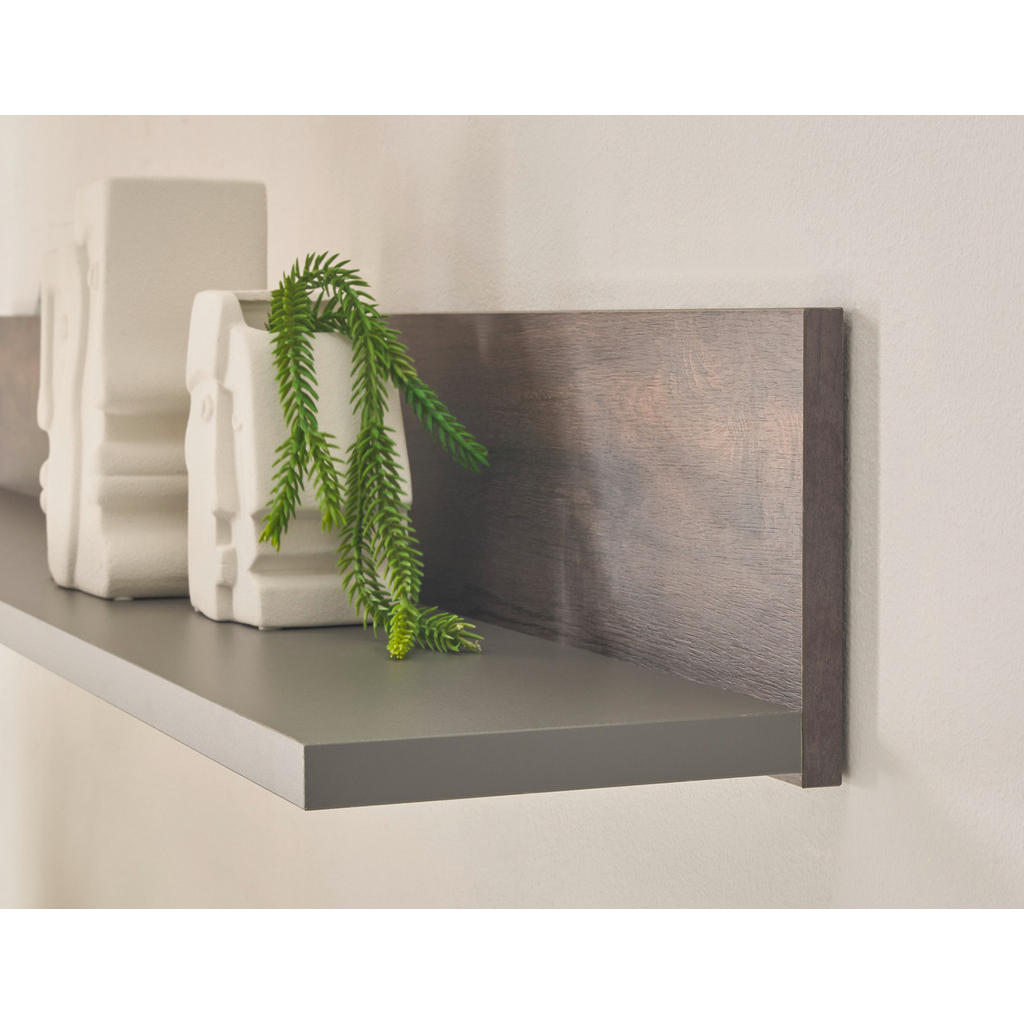 Thumbnail - Furn.Design Wohnwand, Eiche, Grau, Holzwerkstoff, Nachbildung,Eiche, 380x180x30 cm, Wohnzimmer, Wohnwände, Anbauwände