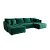 WOHNLANDSCHAFT Onil mit Schlaffunktion - Dunkelgrün, Textil (342/88/190cm) - SIMKAM Furniture