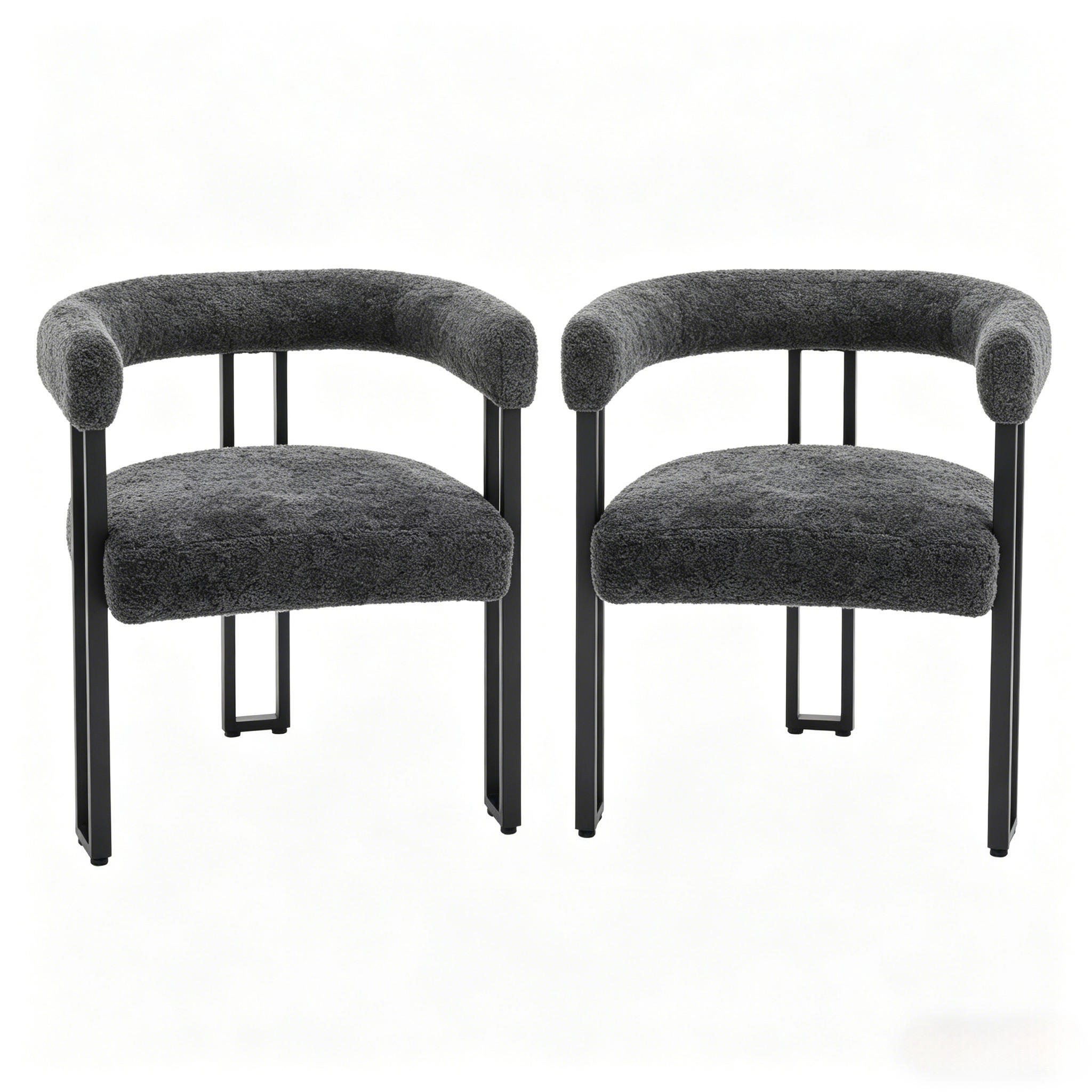 ComfortXL Armlehnstuhl-Set Dunkelgrau 53x72x61.5 cm