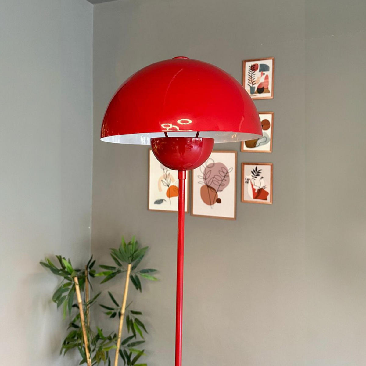 STEHLEUCHTE Umbra 170 Cm - Rot, Metall (37/37/170cm) - Bamyum