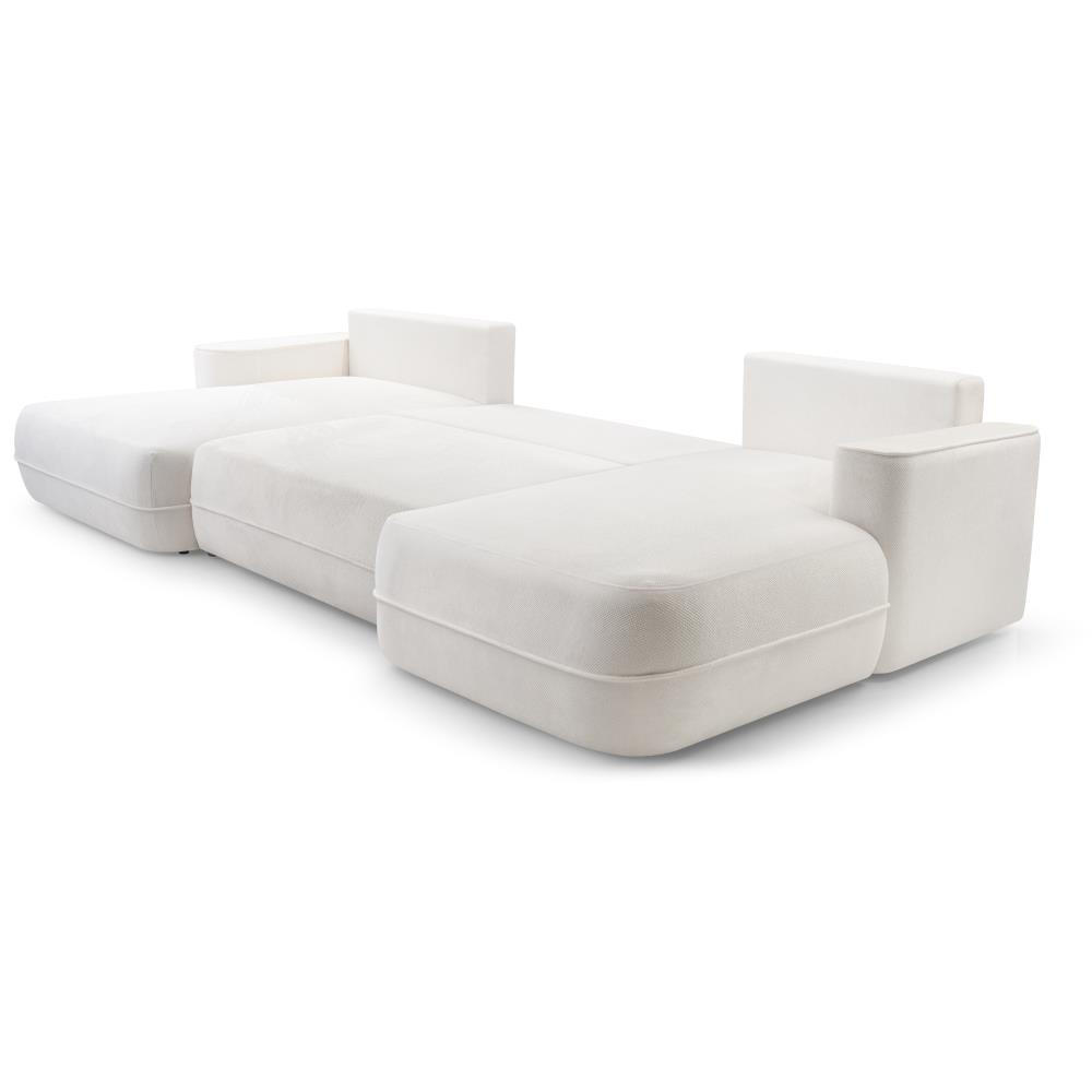 WOHNLANDSCHAFT Fiero U beige - Beige, Textil (364/87/186cm) - Beautysofa