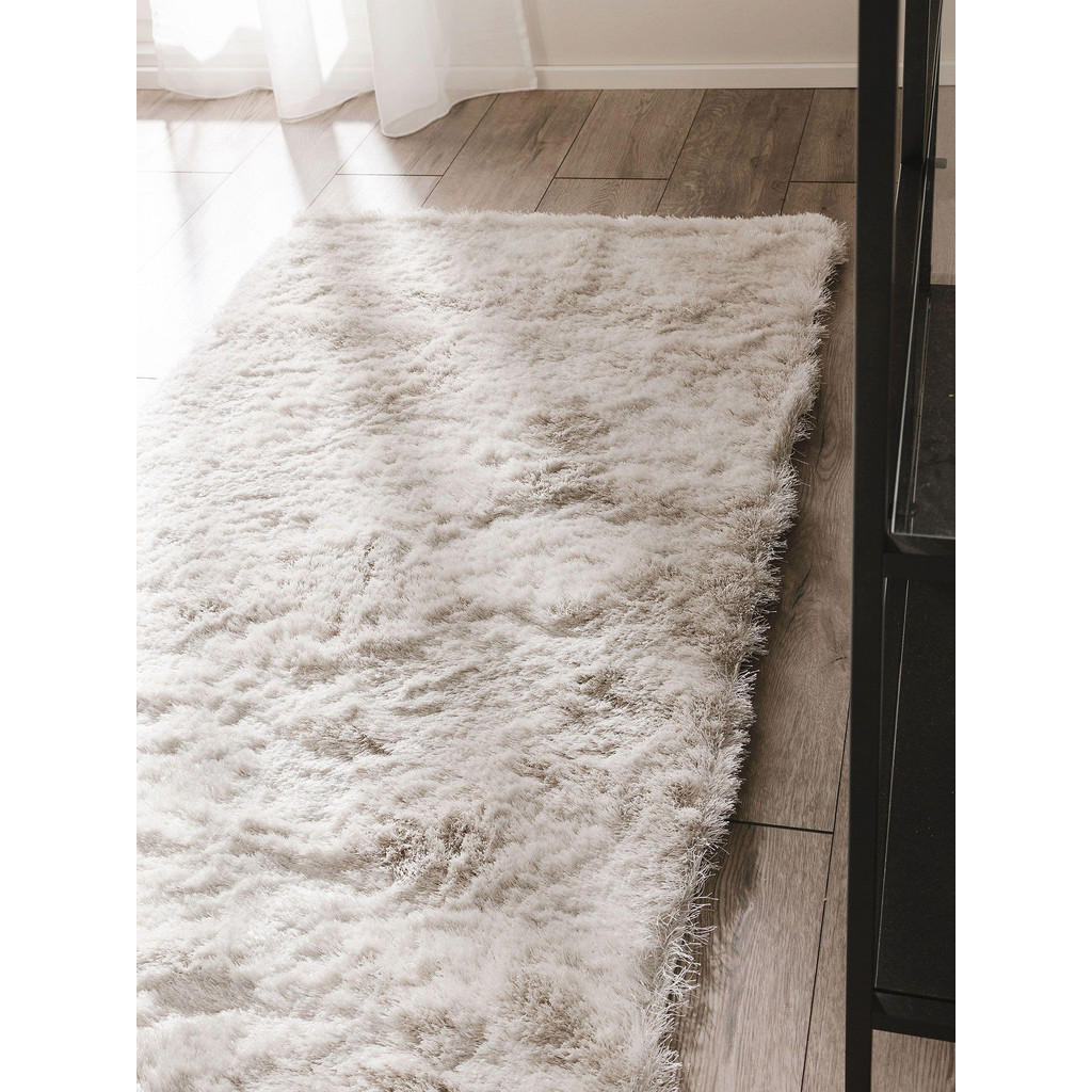 Thumbnail - benuta Nest Hochflorteppich, Beige, Textil, Beton Optik, Rechteckig, 80x300 cm, wasserabweisend, Teppiche & Böden, Teppi...