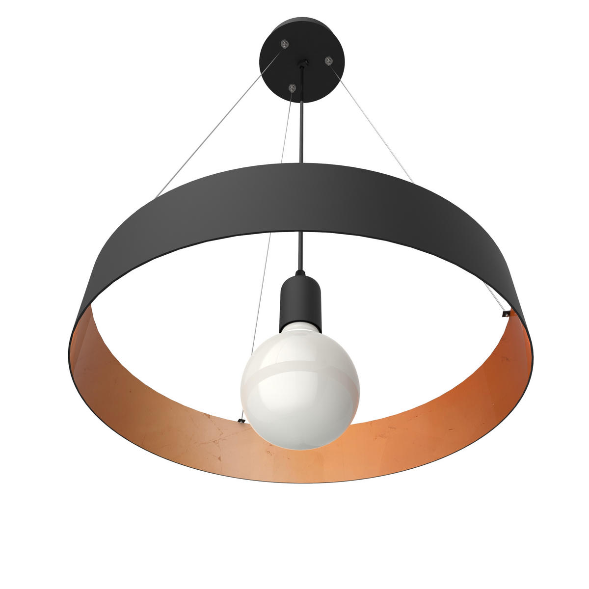 HÄNGELEUCHTE - Kupferfarben, Metall (40/40/6cm) - Lumicom