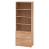 REGAL - 4 Schübe 42/80/215,6 cm in Nussbaumfarben - Nussbaumfarben, Holzwerkstoff (80/215.6/42cm) - bümö