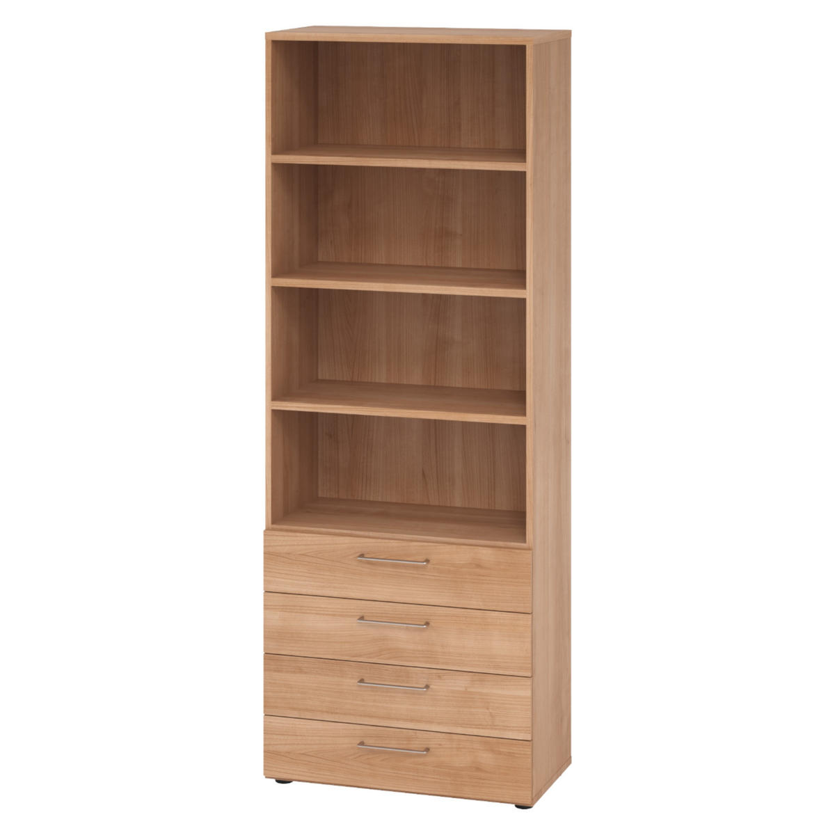REGAL - 4 Schübe 42/80/215,6 cm in Nussbaumfarben - Nussbaumfarben, Holzwerkstoff (80/215.6/42cm) - bümö