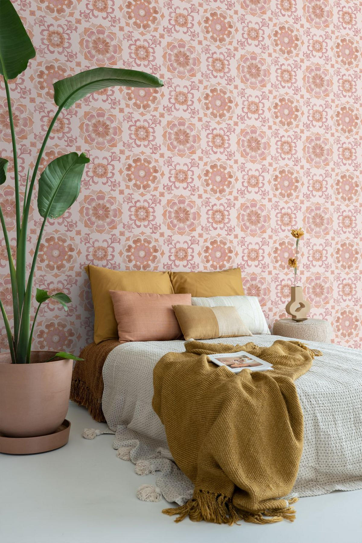 TAPETE Fliesenmuster 50 x 900 cm - Terracotta, Papier (50/900cm) - ESTAhome