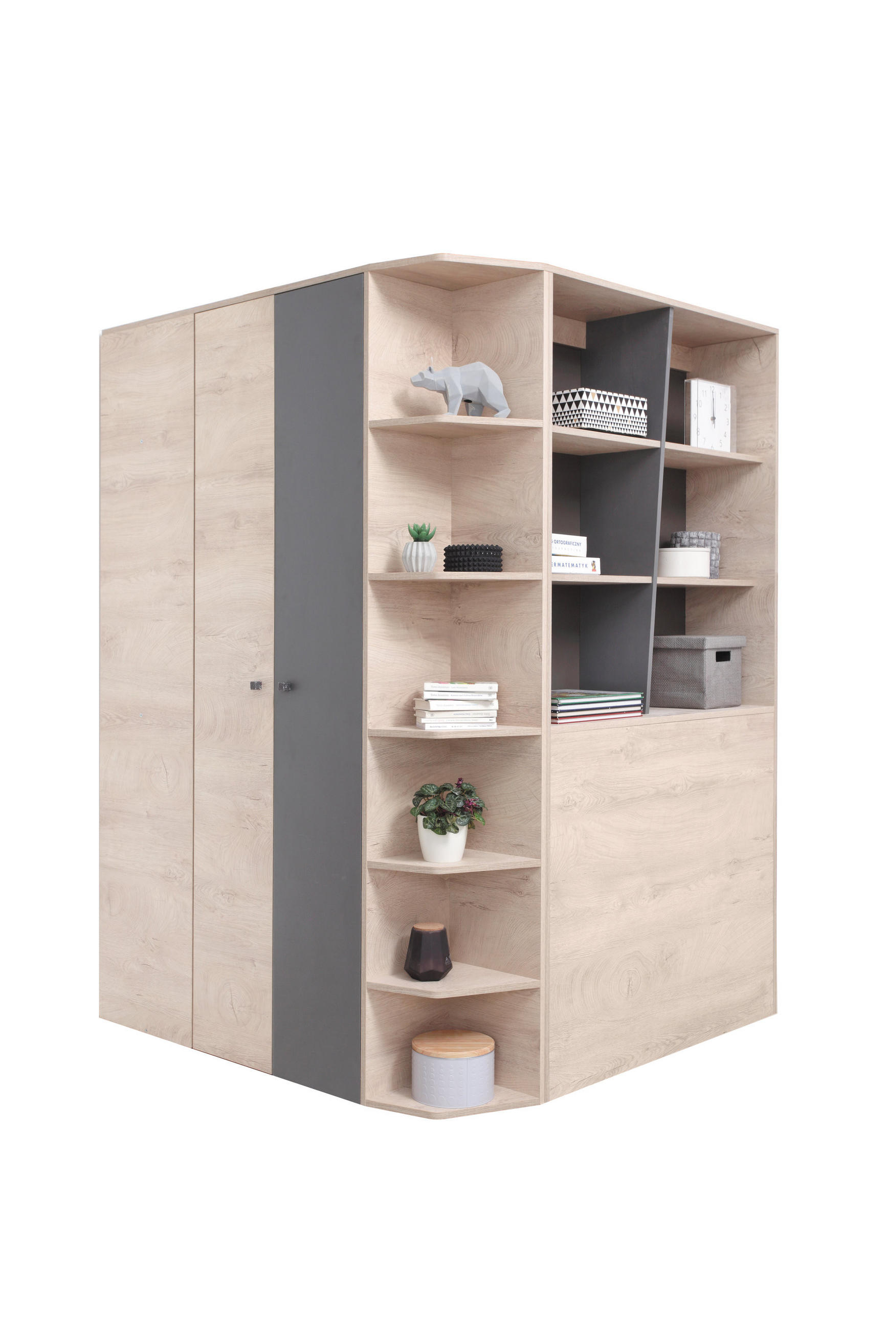 Masseno Drehtürenschrank Eiche 135x190x135 cm