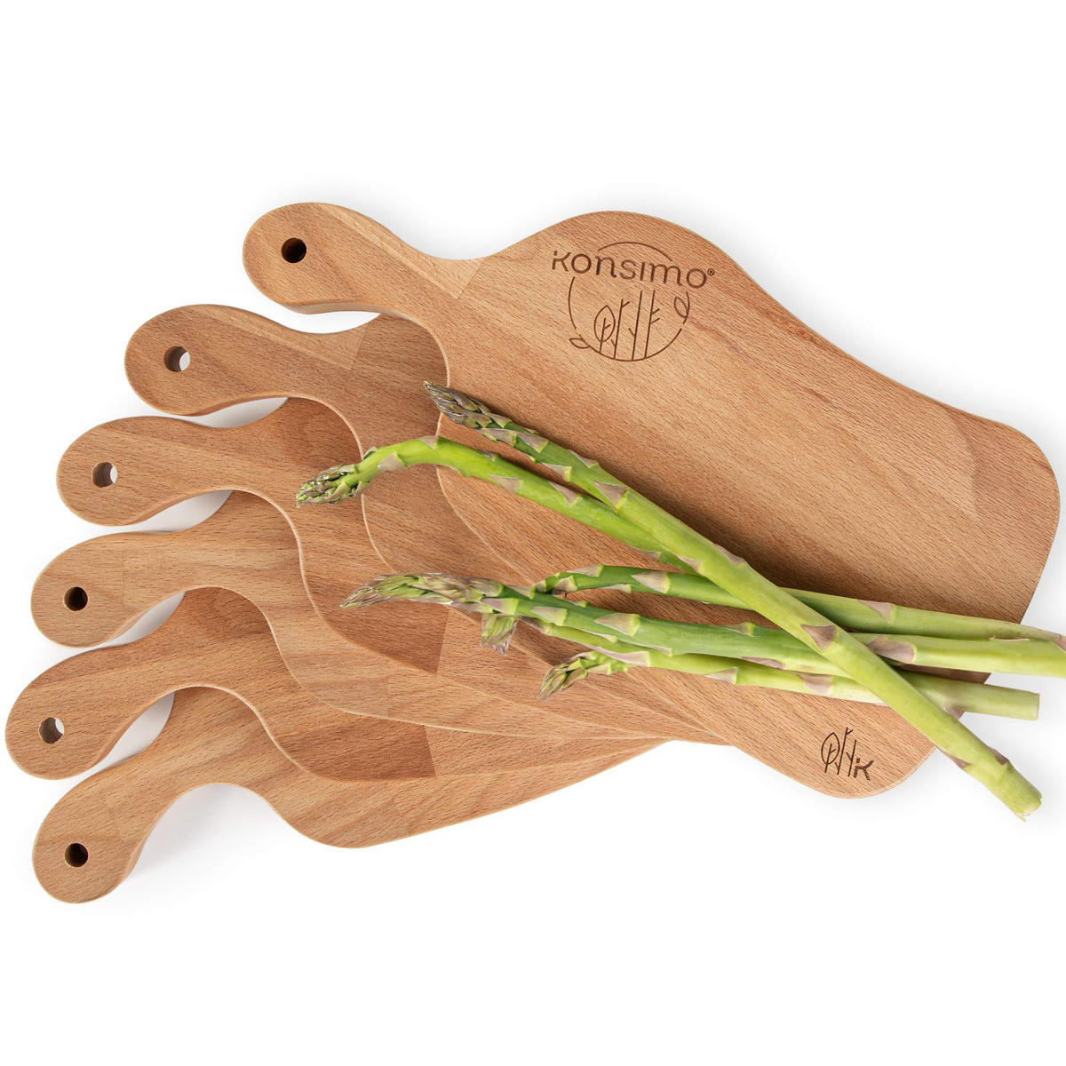 SCHNEIDEBRETT Holz Buche geölt LIVO 6-tlg - Buchefarben, Holz (16/33cm) - KONSIMO®