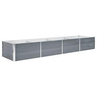 HOCHBEET 320/80/45 cm, aus Verzinkter Stahl, Grau - Grau, Metall (80/45/320cm) - vidaXL
