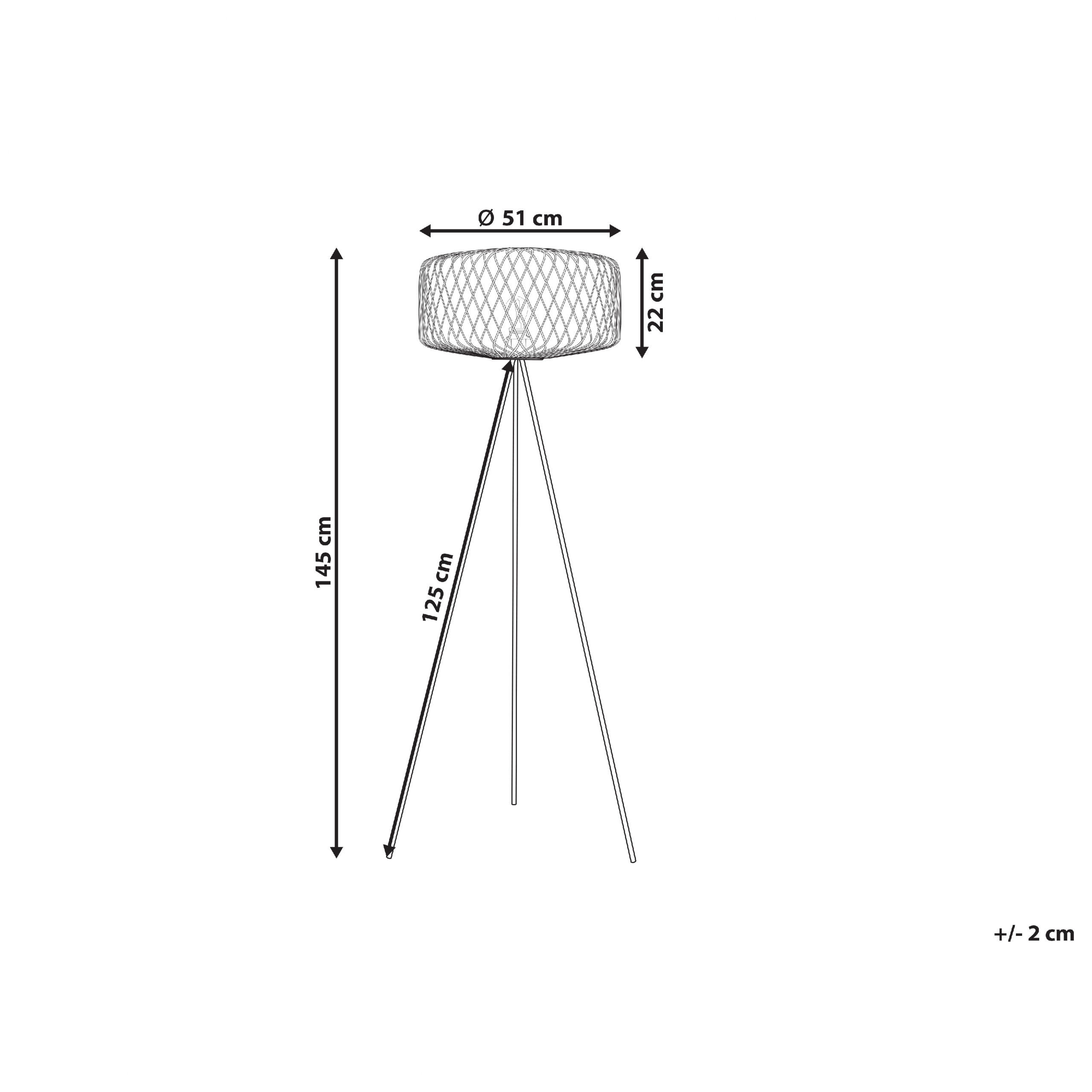 Thumbnail - Beliani Stehleuchte, Schwarz, Holz, E27, 51x145x51 cm, Lampen & Leuchten, Innenbeleuchtung, Stehlampen, Stehlampen