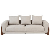 3-SITZER-SOFA Taupe Vinliden - Beige/Braun, Textil (217/62/87cm) - Beliani