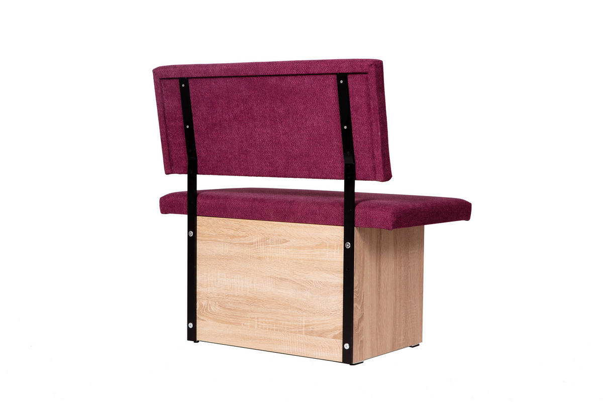SITZBANK Das Raumwunder - Eichefarben/Violett, Holzwerkstoff/Textil (48/88/85cm) - Kundler Home