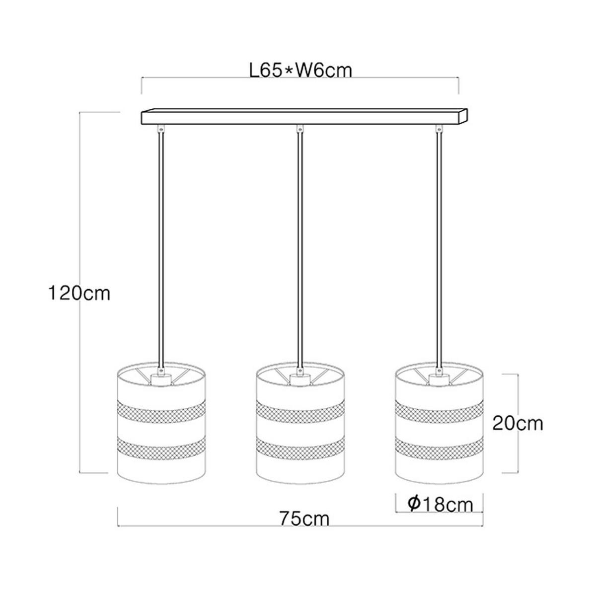LED HÄNGELEUCHTE SOENI Braun Holz Metall - Braun, Metall (75/18/120cm) - Globo Lighting