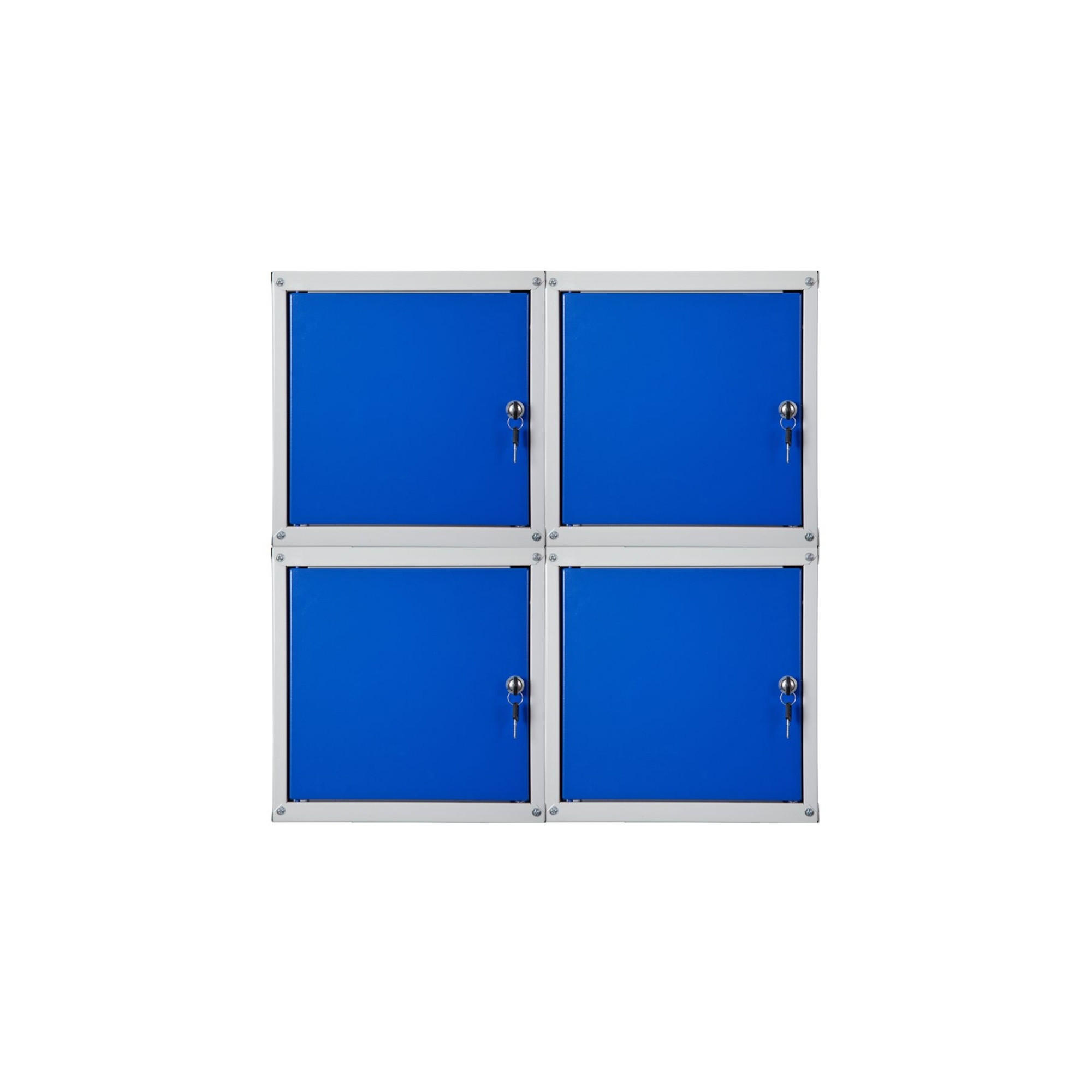 SCHLIESSFACHWÜRFEL Cubic 4er-Set 35x35x35 cm Grau-Blau - Blaugrau, Metall (70/70/35cm) - PROREGAL