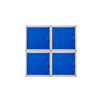 SCHLIESSFACHWÜRFEL Cubic 4er-Set 35x35x35 cm Grau-Blau - Blaugrau, Metall (70/70/35cm) - PROREGAL