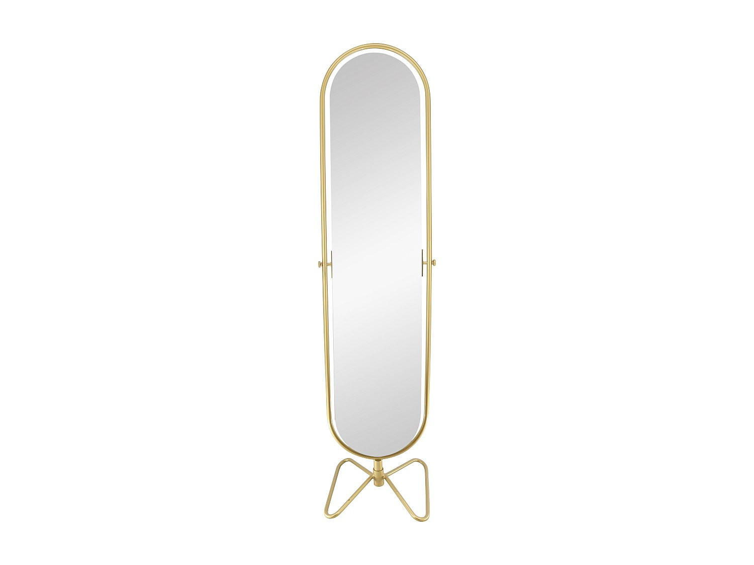 STANDSPIEGEL mit Füßen - 45 cm x 45 cm - metall - goldfarben Asatu - Goldfarben, Metall (45/171/45cm) - Vente-Unique